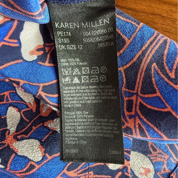 KAREN MILLEN Silk Wide-Leg Jumpsuit size 8 - Picture 8 of 13